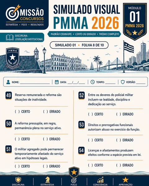 Amostra visual do material de preparação para a PMMA 2026